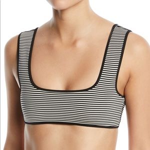 NWOT Marysia Tarpum Bay Striped Bikini Top Large